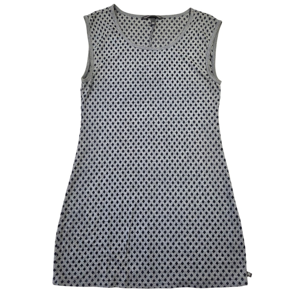Sleeveless Gray & Black Patterned Nightdress